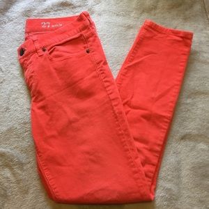 J. Crew Women's Skinny Pants in Bright Red